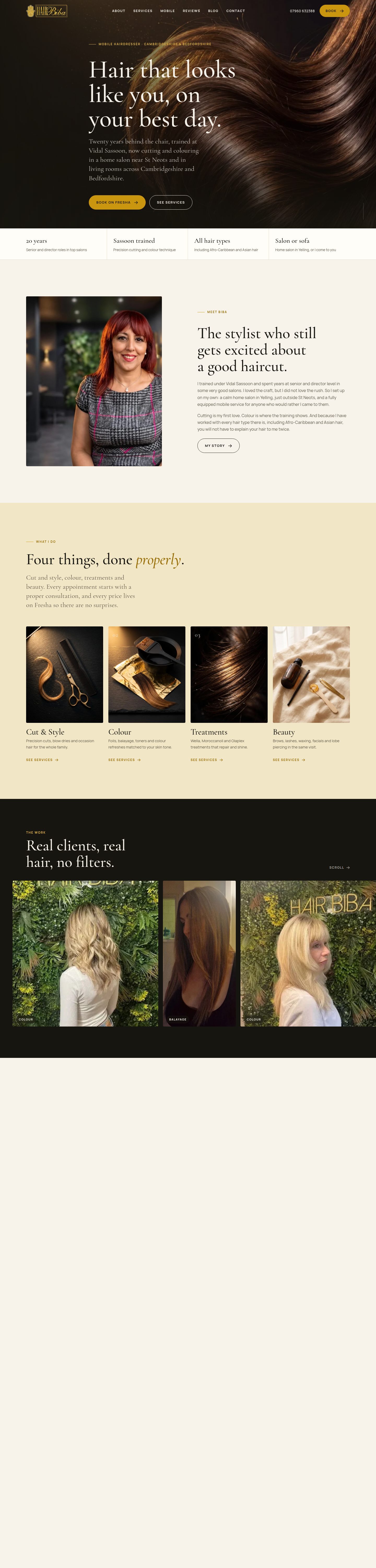 New HairBiba home page