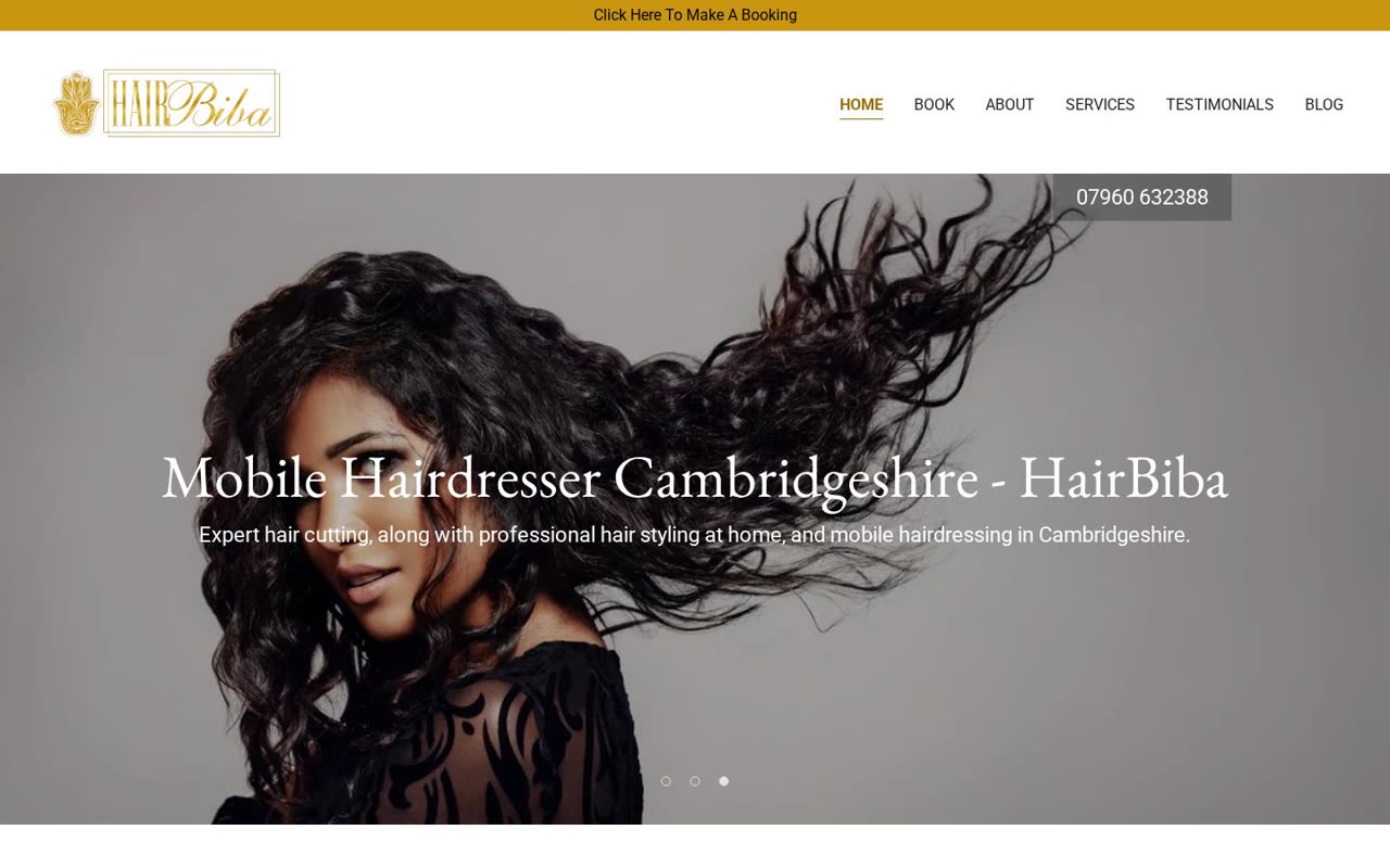The old HairBiba home page